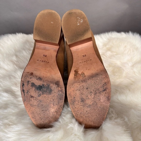 NISOLO Dari Boot - Ankle Booties Block Heel Suede Leather Wheat Tan Size 8.5 - Picture 10 of 14